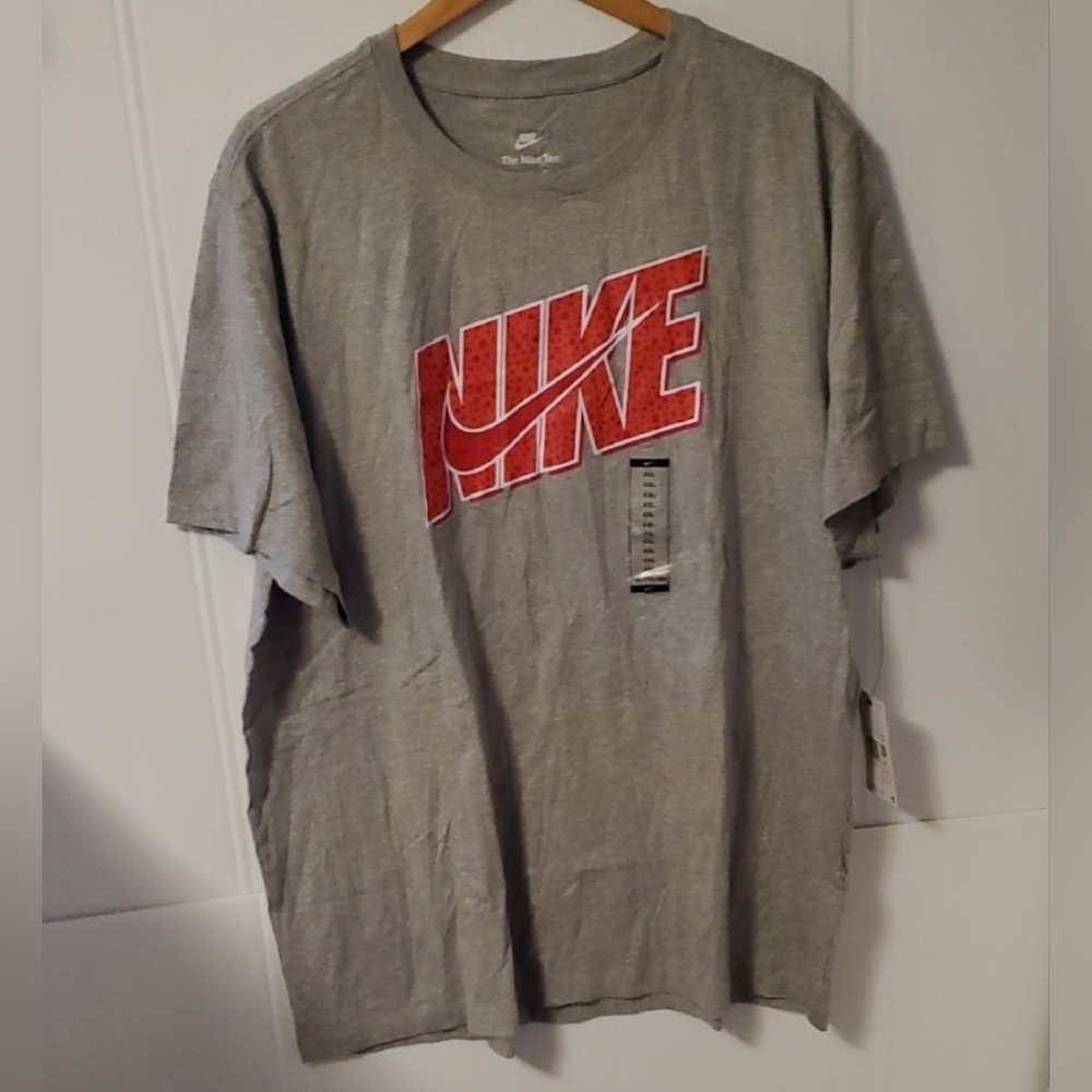 NWT The Nike Tee Swoosh Men's Short Sleeve Gray T-Shirt Size XXL